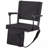 Portable Bleacher Seat With Armrest, Back Support And Thick Cushion, Bench Chair For Bleacher Includes Shoulder Strap, Hooks, Cup Holder, Black Football Bleachers Seats, 2Pcs