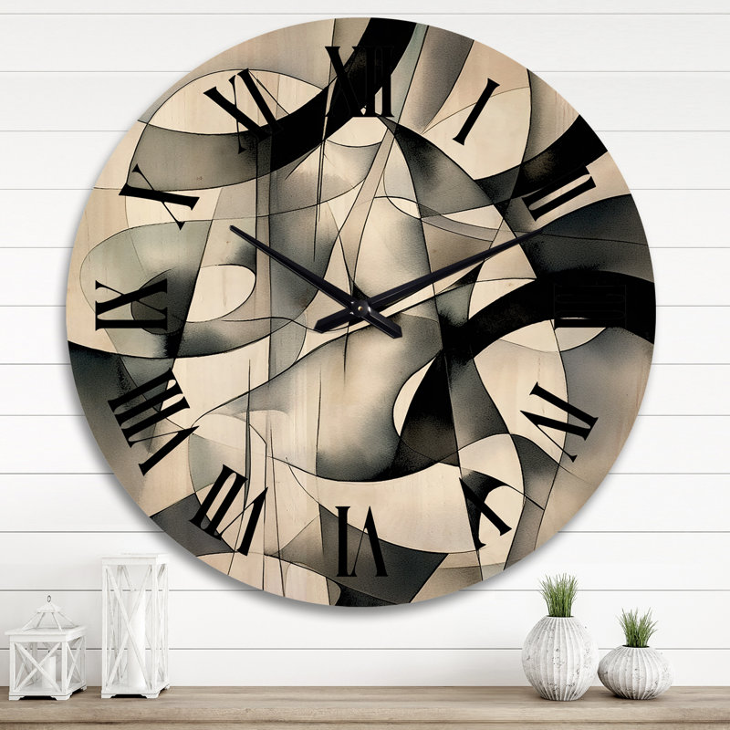 Abstrait horloge murale abstrait géométrique moderne, Très grand