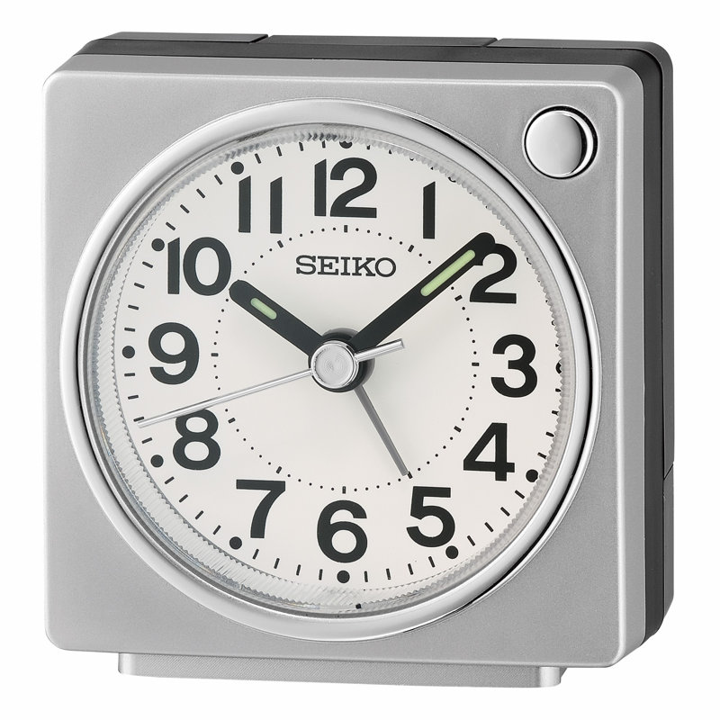 Alarme de chevet, quartz, ton argent, Argent