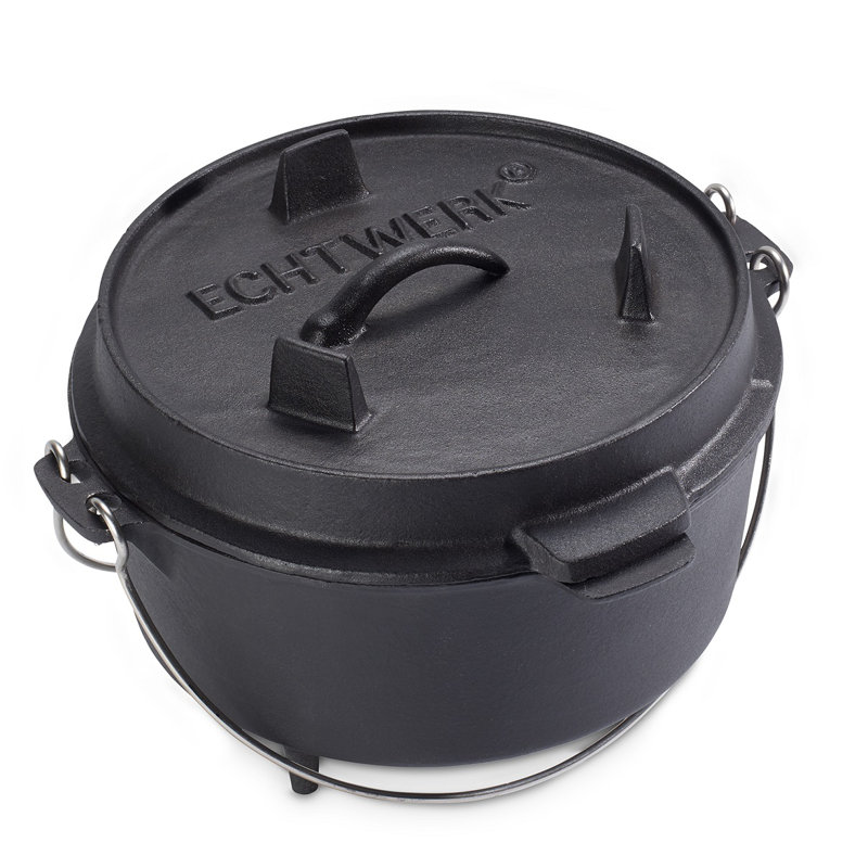 Echtwerk Non Stick Non-Stick Cast Iron Round Dutch Oven, 8