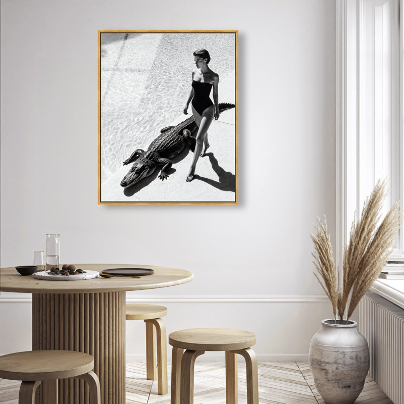 Reptilian Elegance II Print by Oliver Gal, 37"H x 31"W, Gold Floater Frame