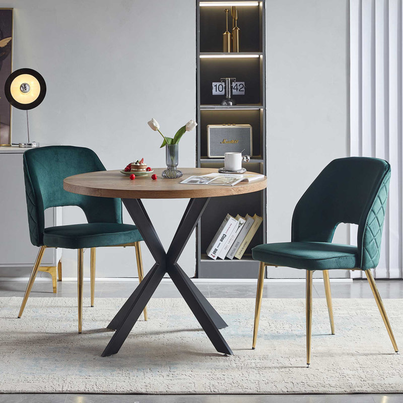 2 - Person Pedestal Dining Set, Forest Green