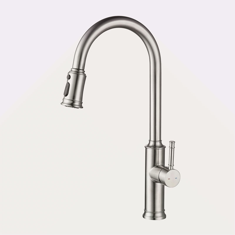 Kitchen Faucet With Pull Out Sprayer, Brushed Nickel