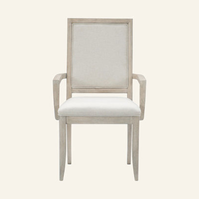 Modern Contemporary Armchairs Set Of 2, Upholstered Seat And Back Grey Finish Wooden Furniture
