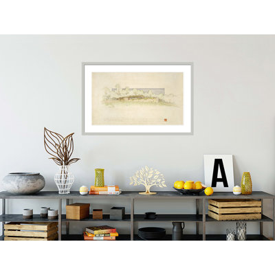 John E. Christian house West Lafayette Indiana. by Frank Lloyd Wright - Framed Giclee Print