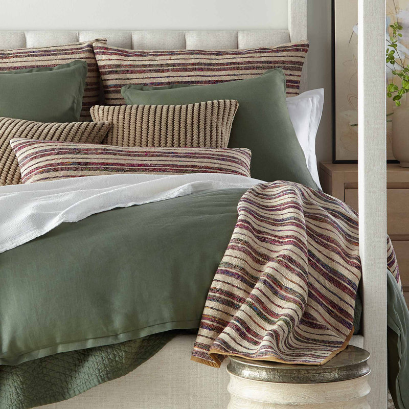 Lima Striped Down Reversible Throw Pillow, 14"H x 36"W