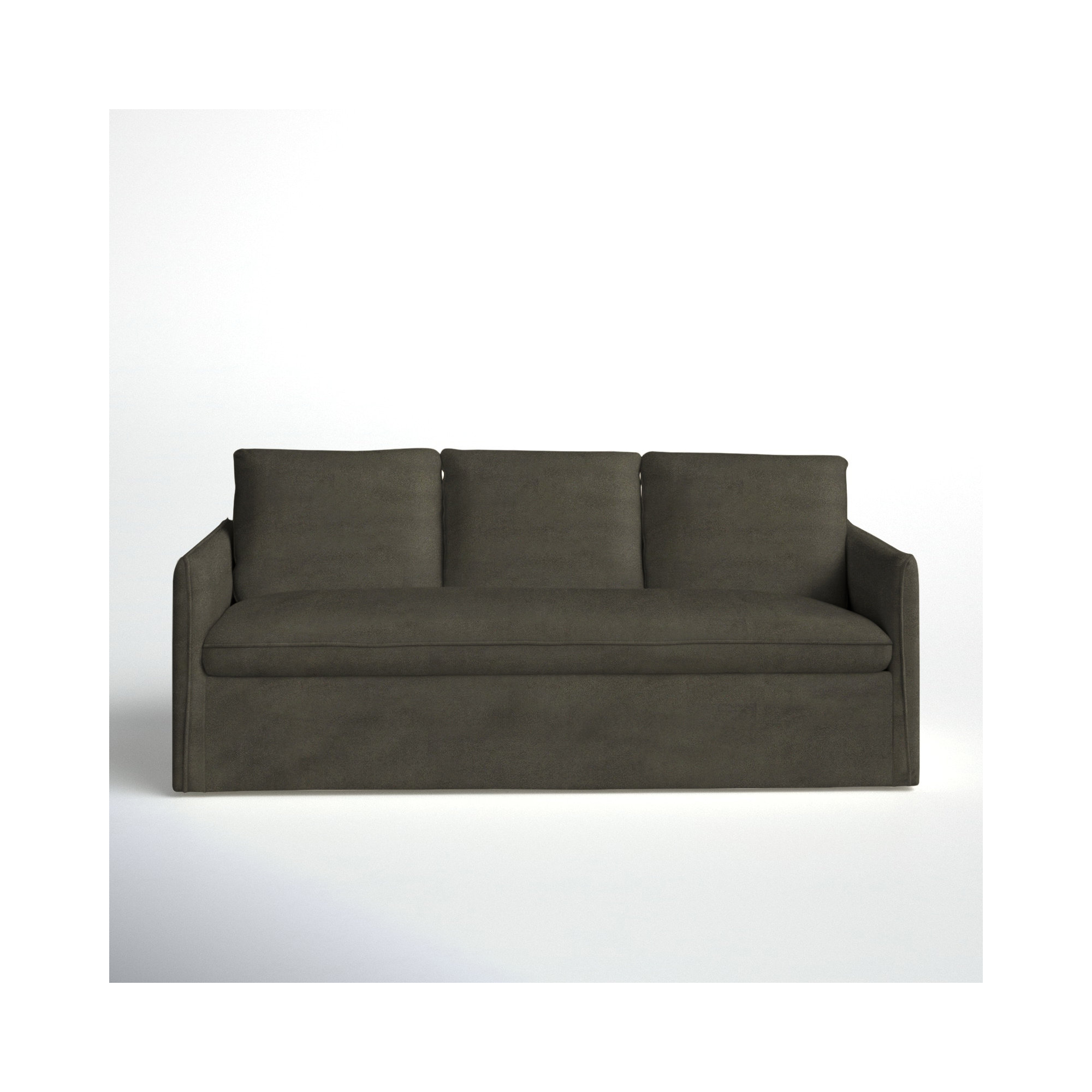 Bellatrix 83'' Slipcovered Sofa, Bella Ash Performance Velvet