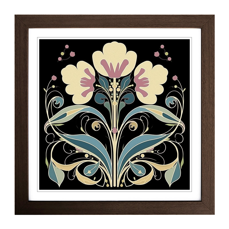 Single Picture Frame Print on Wood, Walnut