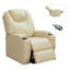 Fauteuil inclinable électrique en cuir Vegan-1331762254