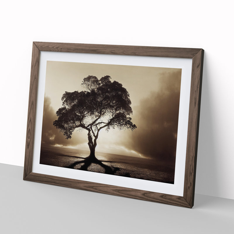Otherworldly Tree - Single Picture Frame Print, 25cm H x 34cm W x 2cm D, Walnut