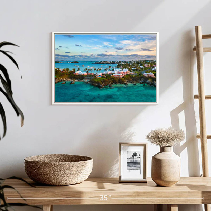 Bermuda Vanna House, 19 po x 13 po, Cadre flottant blanc