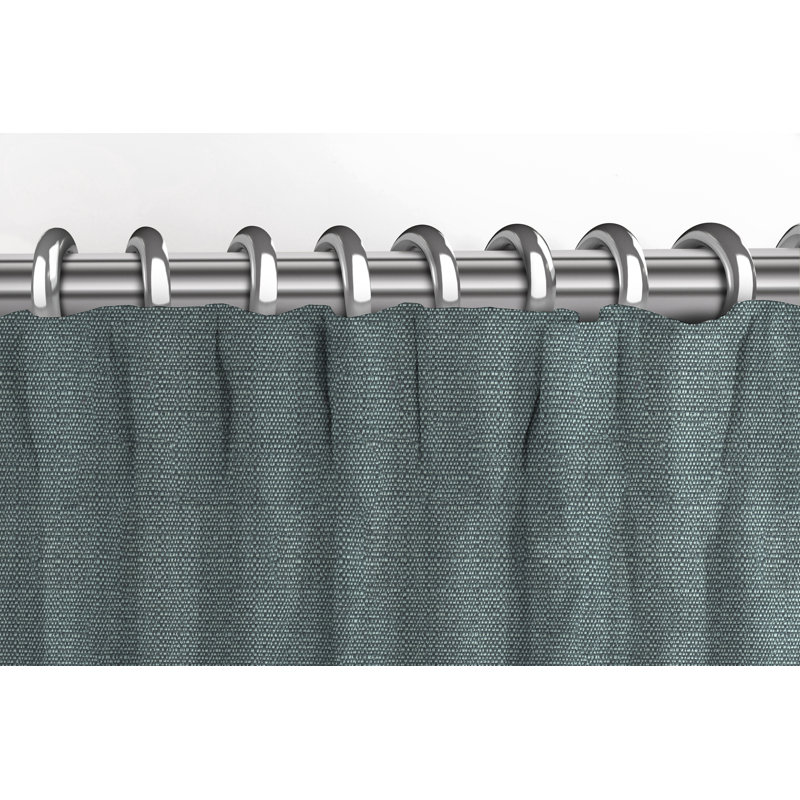 Calijah Blackout Curtain Pair, Width 228 x Drop 182cm, Denim Blue