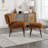 Marai Upholstered Side Chair with Ottoman-342519509