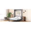 Lit armoire pleine grandeur, gris - construction solide et lit d'optimisation de l'espace avec solution pliante pour l'utilisateur - solution