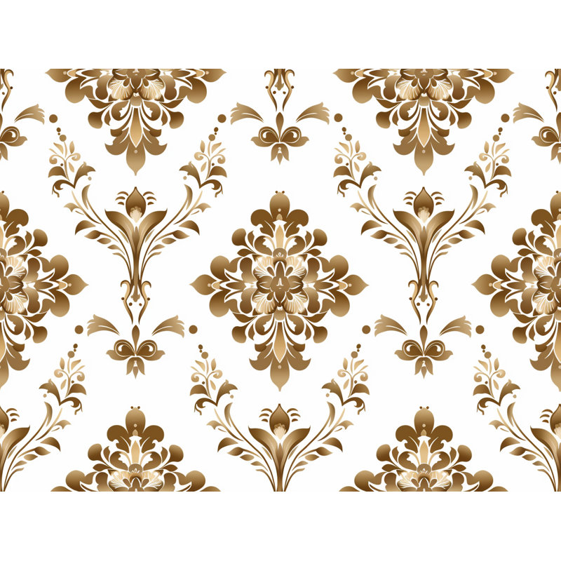 Édredon floral damassé, Édredon simple très long