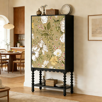 French-style floral-patterned sideboard