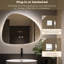 Miroir DEL pour salle de bain asymétrique 20 po x 25 po-1762349237