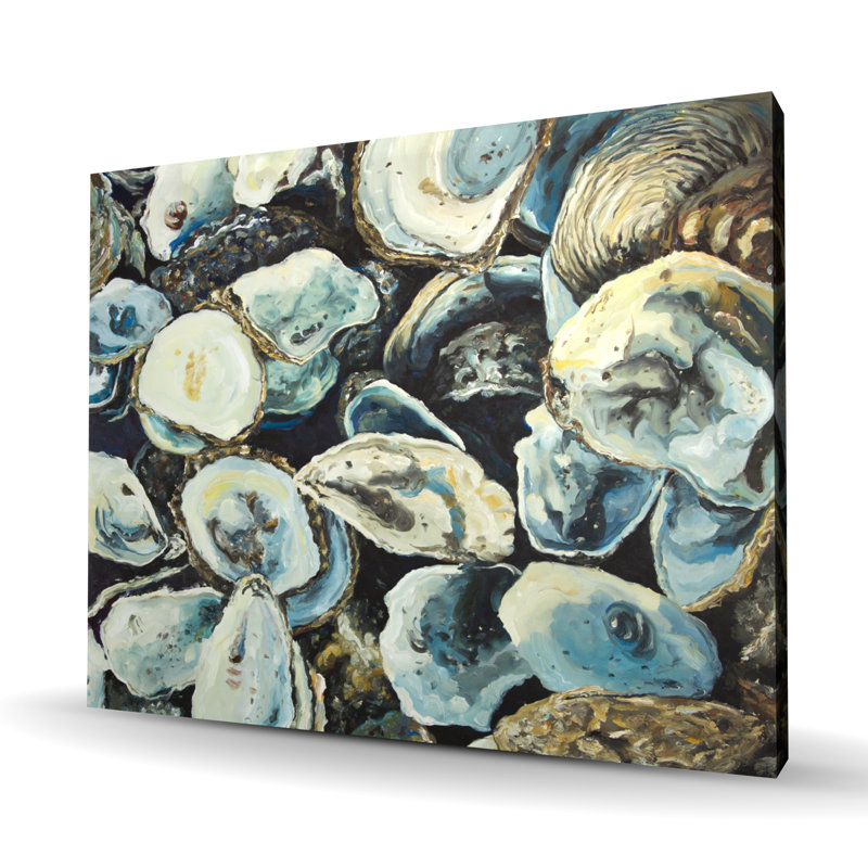 Oyster Shells - Brown Food Canvas for Stylish Home Decor