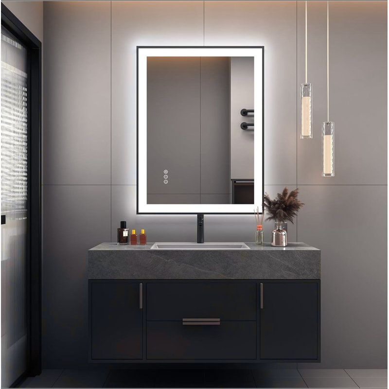Miroir de salle de bain DEL, 28" x 20"
