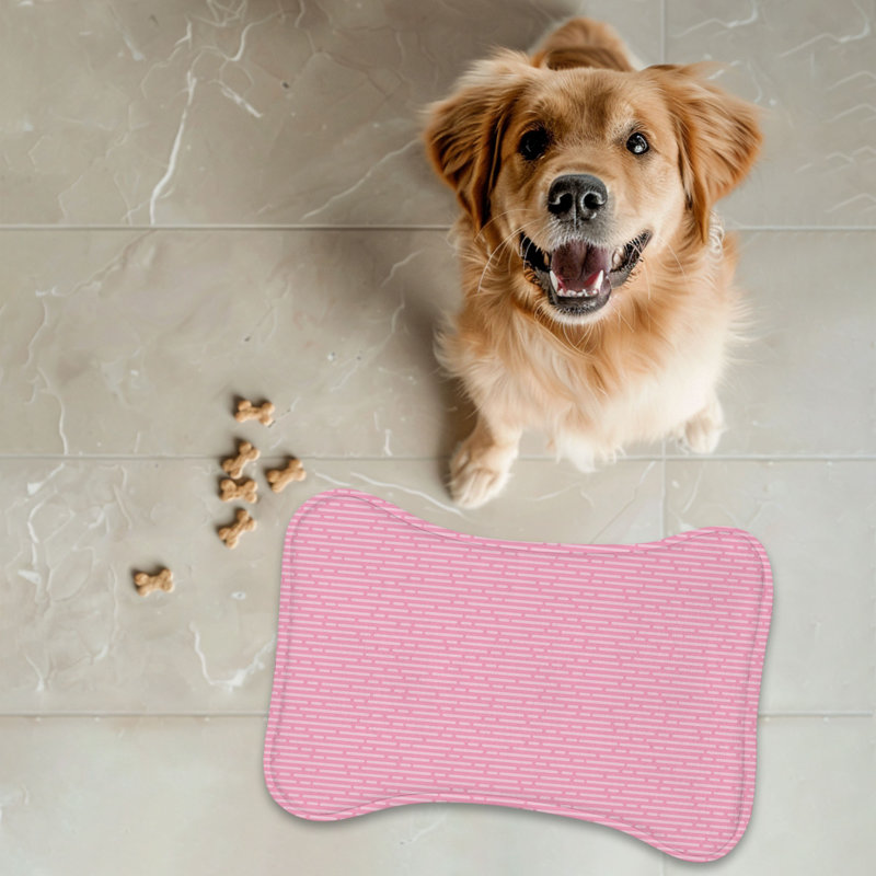 Tapis rose en forme d'os - 1 pièce