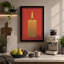 Golden Flame Minimalist - Wrapped Canvas-1386672231-1386672230