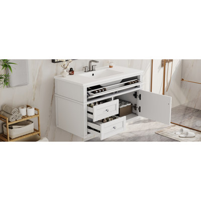 Meuble-lavabo moderne (36 po en MDF)