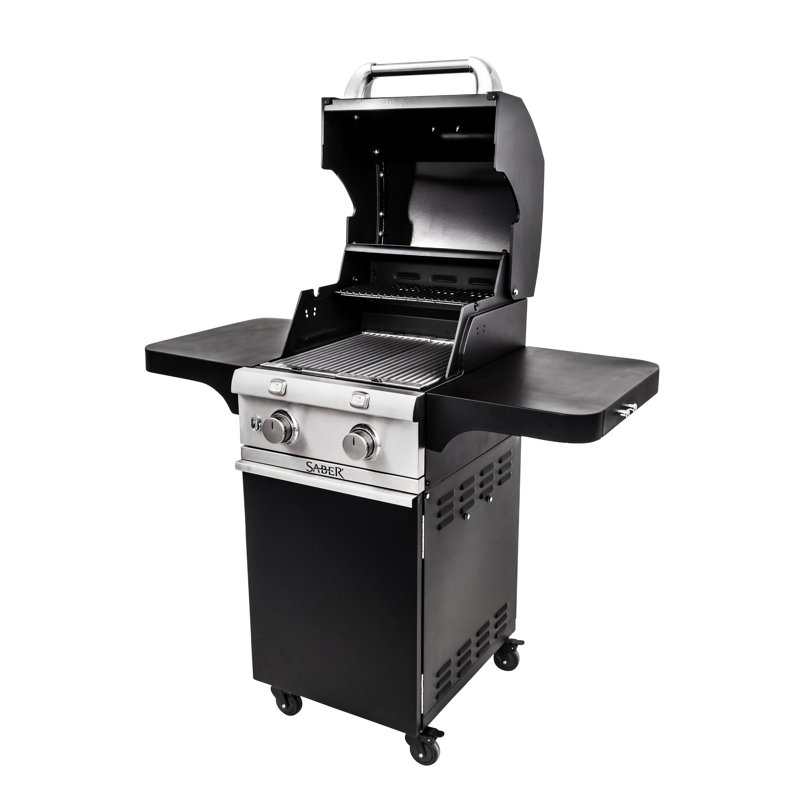 Saber 2-Burner Propane Gas and Charcoal Grill