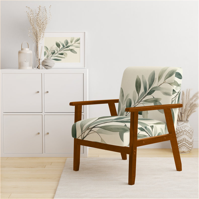 Chaise rembourrée Eucalyptus, Brown Square Arms
