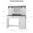 Farmhouse Dressing Table With Lighted Mirror, Makeup Drawer, And Hair Dryer Holder For Modern Bedrooms