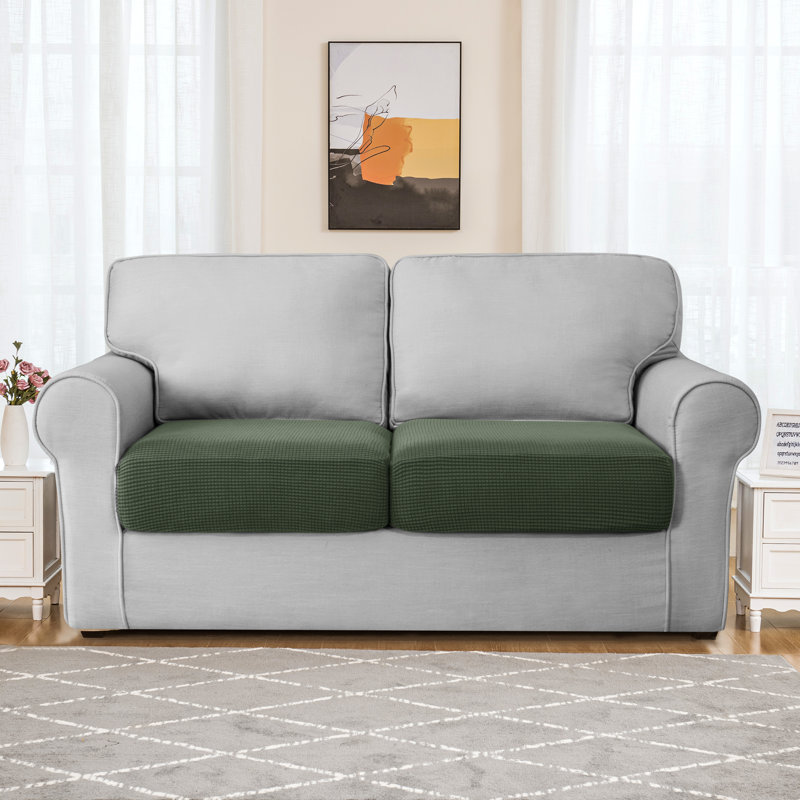 Housse pour causeuse à coussins carrés Allington, Olive terne