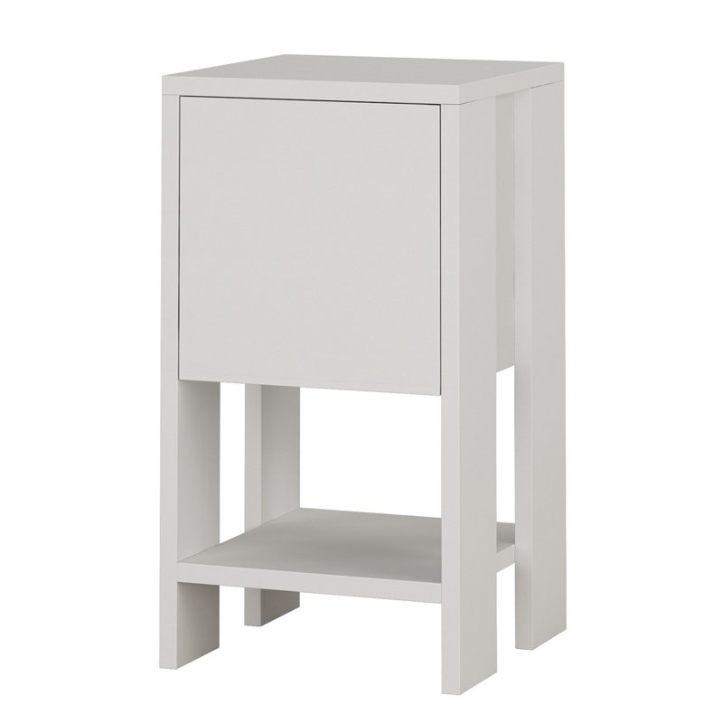 11.81'' W Particle Board / Chipboard Nightstand, White