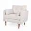 Fauteuil club d'appoint avec pieds en bois