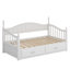 Lit de jour avec lit gigogne, lit de jour extensible avec deux tiroirs de rangement-49161074