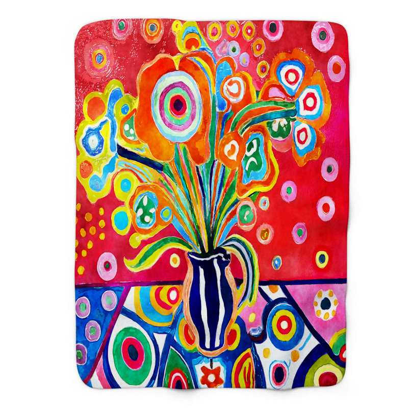 Jeté Trippy Petal Party, L 50 po x L 60 po