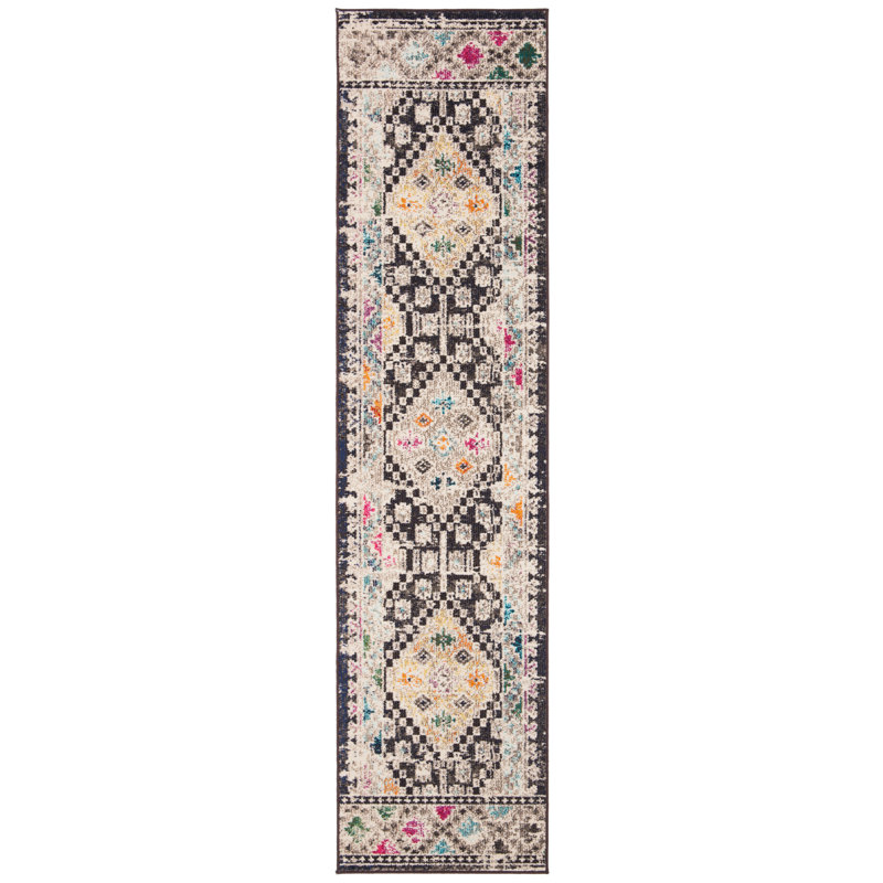 Americus Black/Yellow Rug, Runner 61 x 244 cm