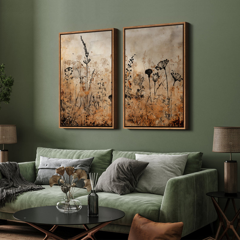Art mural encadré rétro antique classique pour chambre à coucher, Naturel, H 24 po x l 16 po