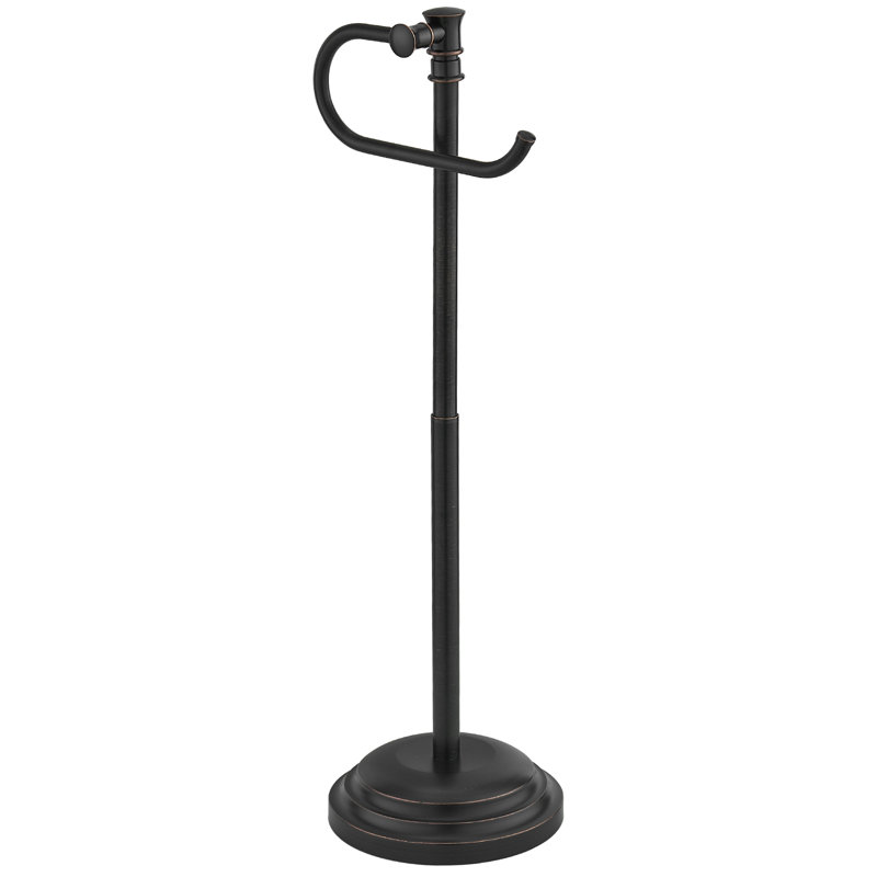 Bathroom Free Standing Toilet Paper Holder with Weighted Base, Oil Rubbed Bronze
