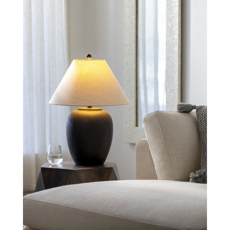 Eustacia Ceramic Table Lamp, Black