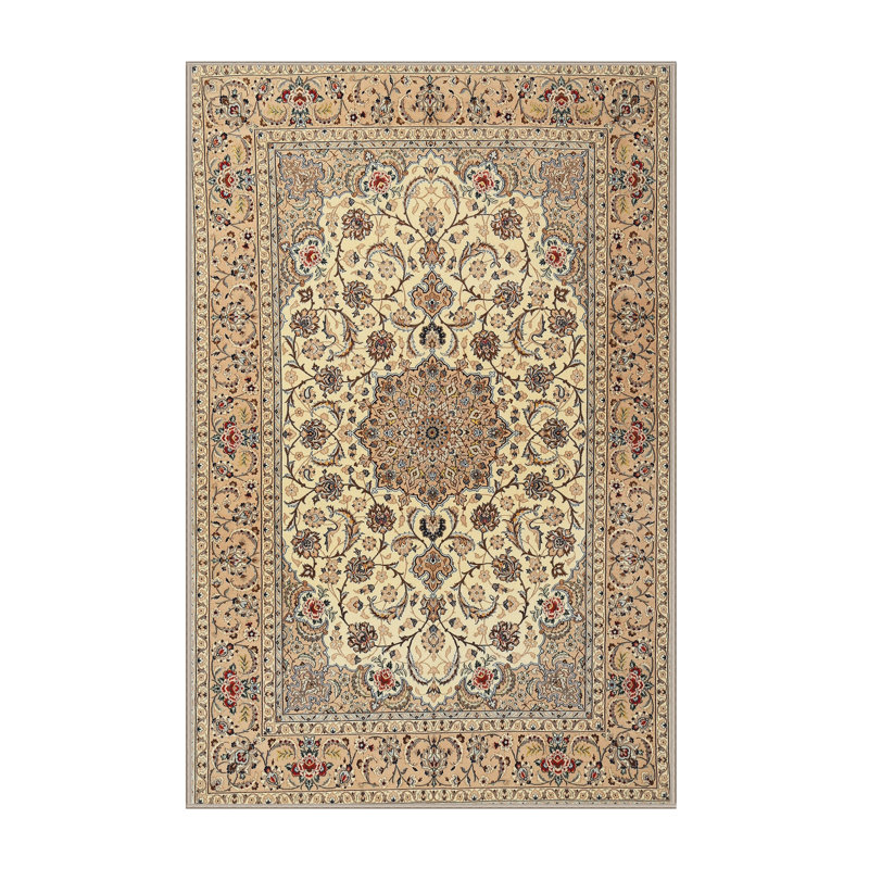 Tapis traditionnel ivoire / beige Gulzaar, Rectangle 2 pi x 3 pi