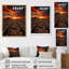 Chemin de fer dans un paysage coucher de soleil I sur toile-999393877-999393876