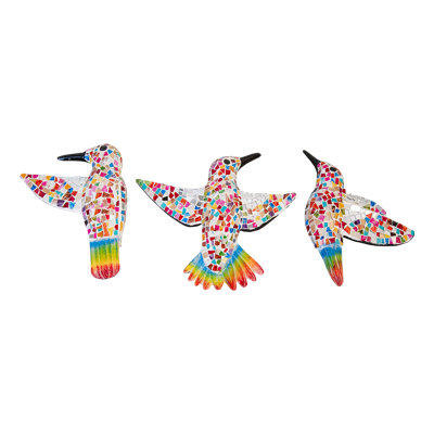 Colibri mosaïque en verre
