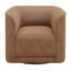 Fauteuil d'appoint pivotant brun