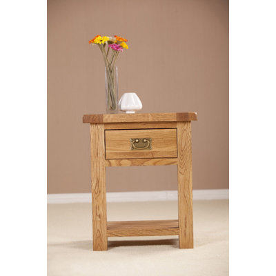 49.5cm W Solid Wood Bedside Table