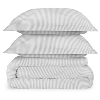 Stripes Dusty Blue King Duvet Set 200TC