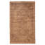 Tapis brun clair unique fait à la main de conception unique 4 pi 7 po x 7 pi 9 po Antalya