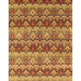 Hand Knotted Wool Ikat Area Rug in Brown/Red