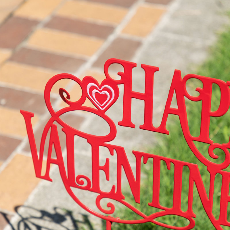 Piquet de jardin 23,25 "H Happy Valentine's Day (KD)