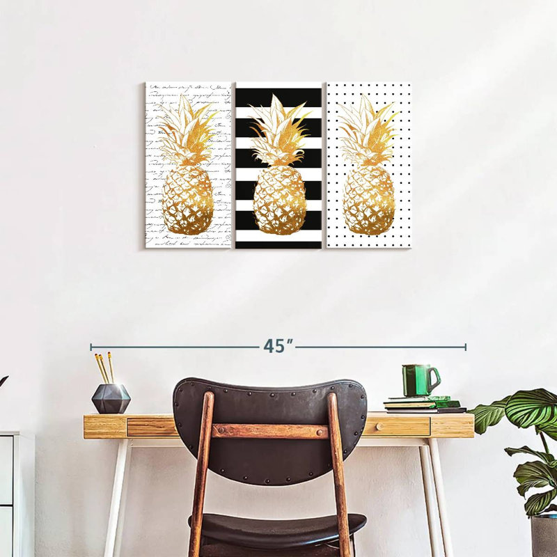 Pineapple Passion, reproduction d'art sur toile, H 33 po x l 20 po x P 1,25 po
