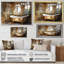 «Bathroom Golden Luxe III» - Art mural encadré pour salle de bain-652421143-652421146-615696396