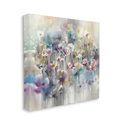 Doux champ floral arrondi - impression